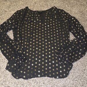 Worthington Black Top with Gold Accents